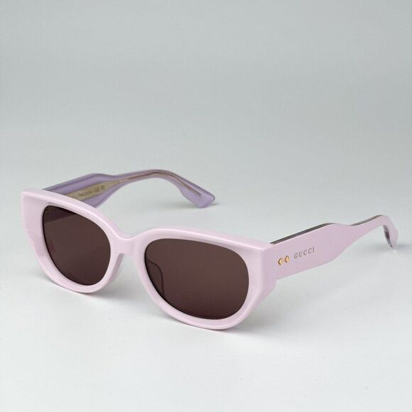NEW Gucci GG1532SA 004 Pink Brown Unisex Cat Eye Sunglasses GG 1532SA - Picture 1 of 10